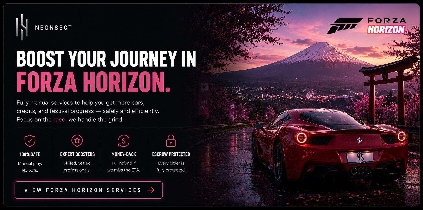 Forza Horizon 6 boosting services by Neonsect