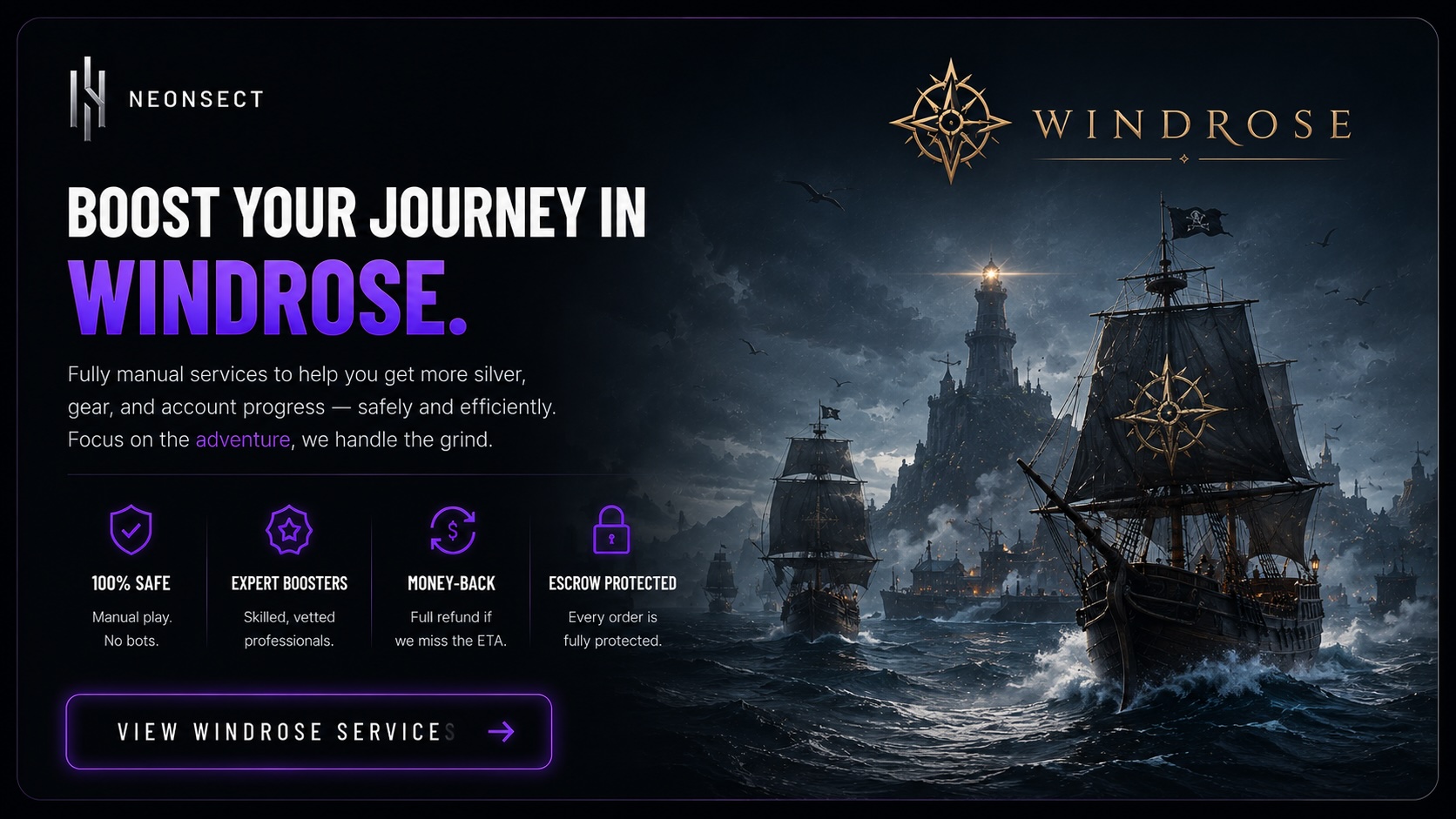 Windrose boosting services by Neonsect